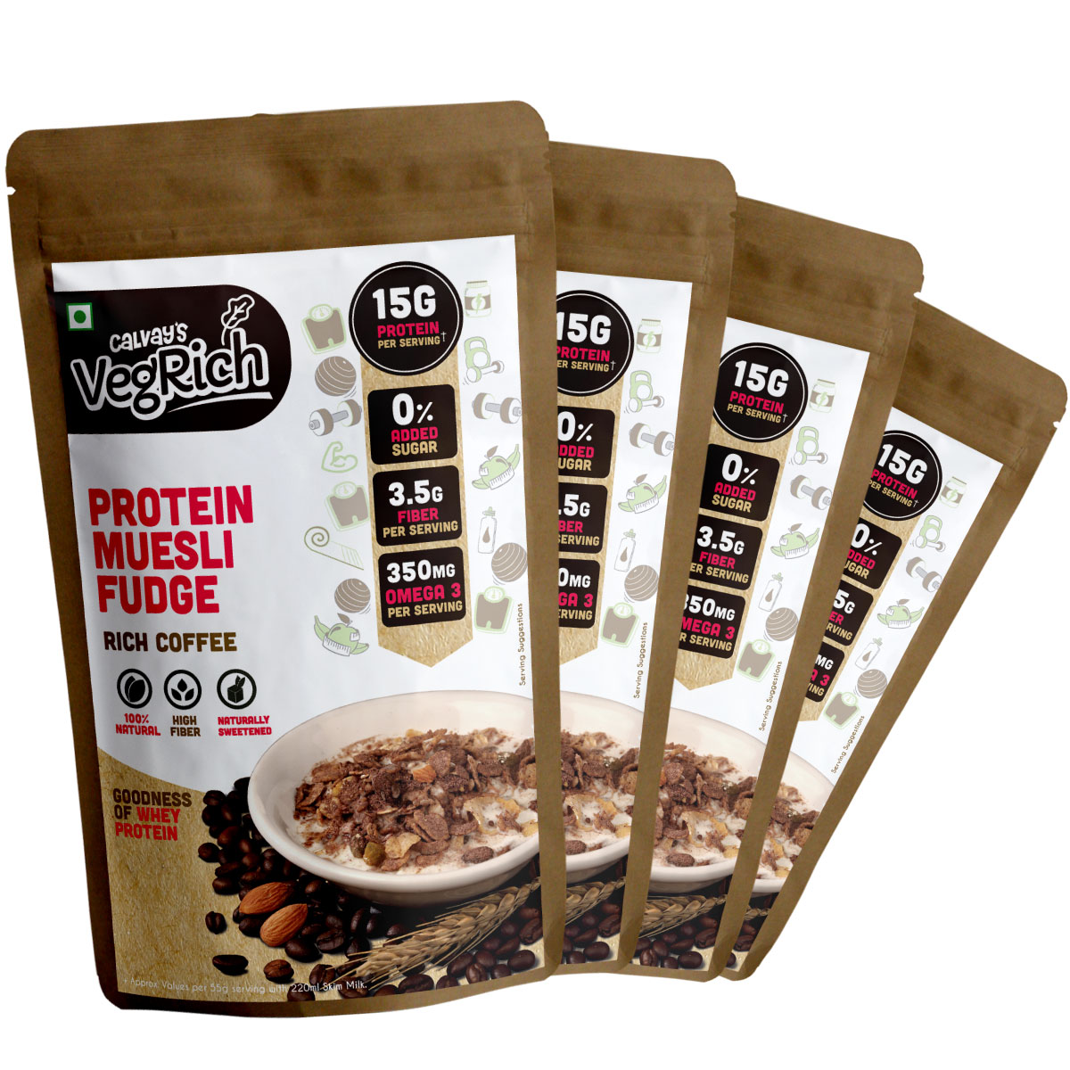 VegRich Protein Muesli Rich Coffee Super Saver Front Image