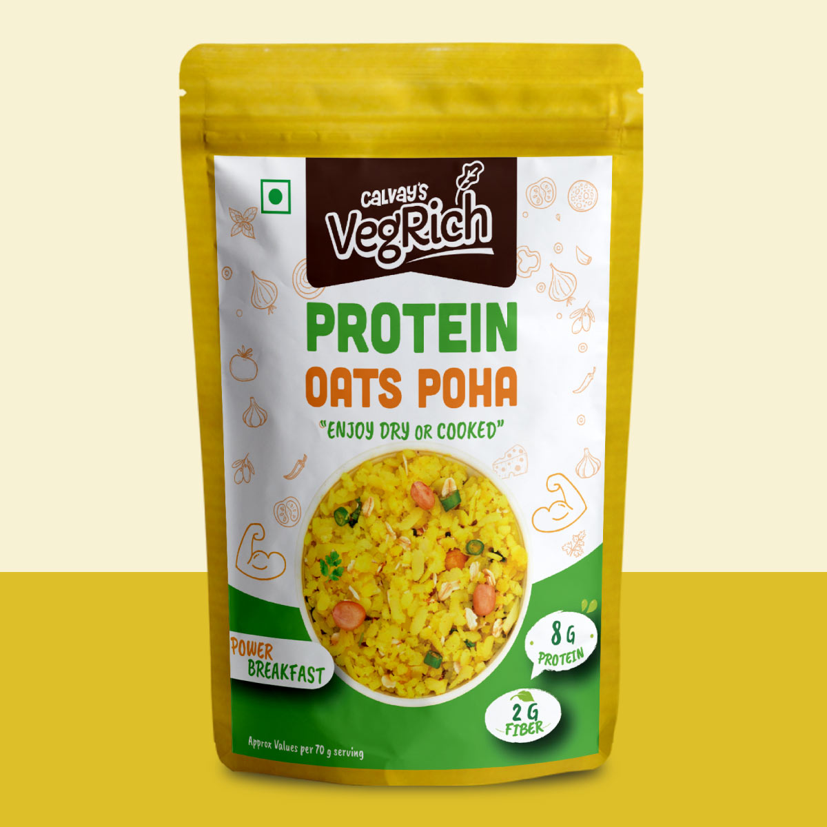 Front image of Protein Oats Poha with added Whey Protein 