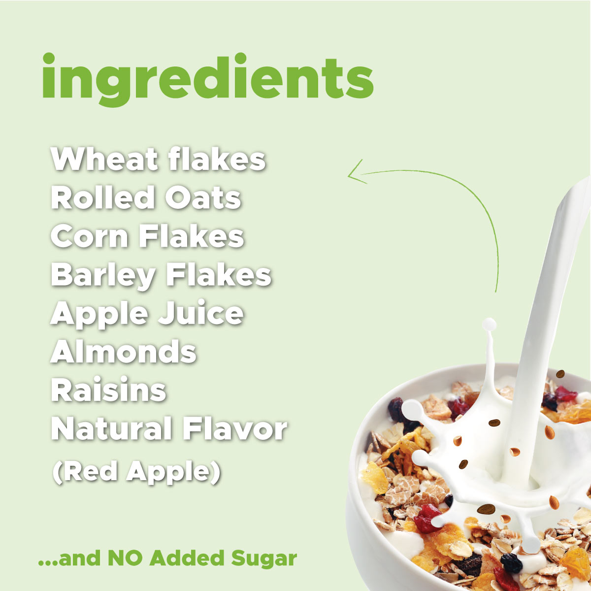 Image of ingredients of Diabetic friendly muesli calvays zero sugar muesli 