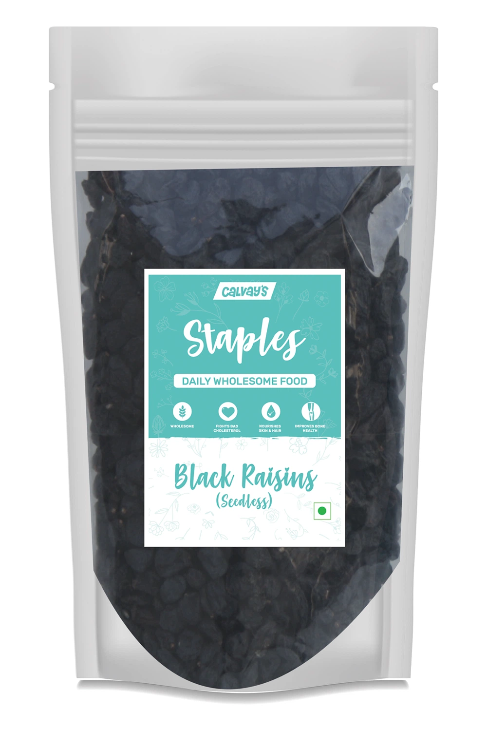 Calvay's Staples Seedless Black Raisins front