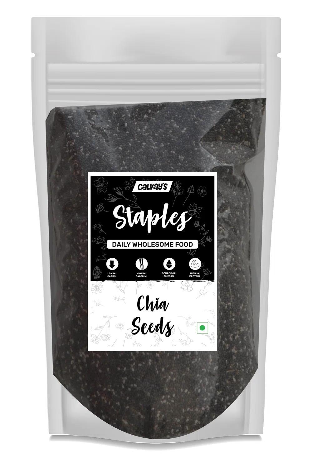 Calvay's Staples Chia seeds front