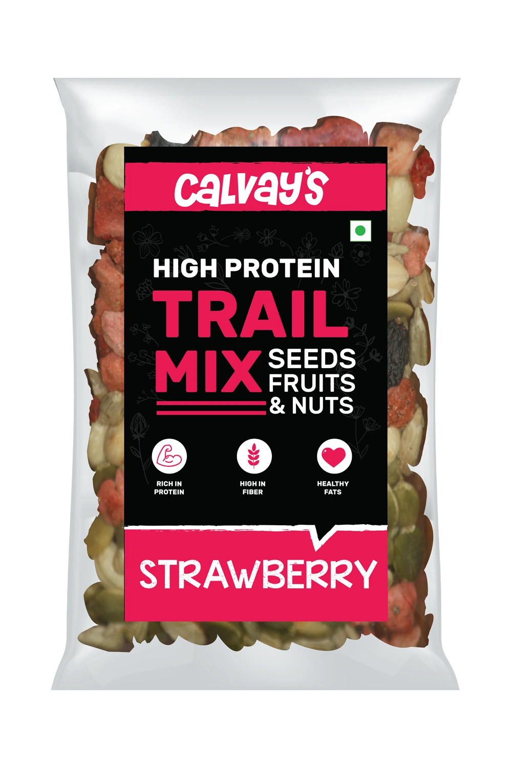 Calvay's High Protein Trail Mix- Strawberry Front 